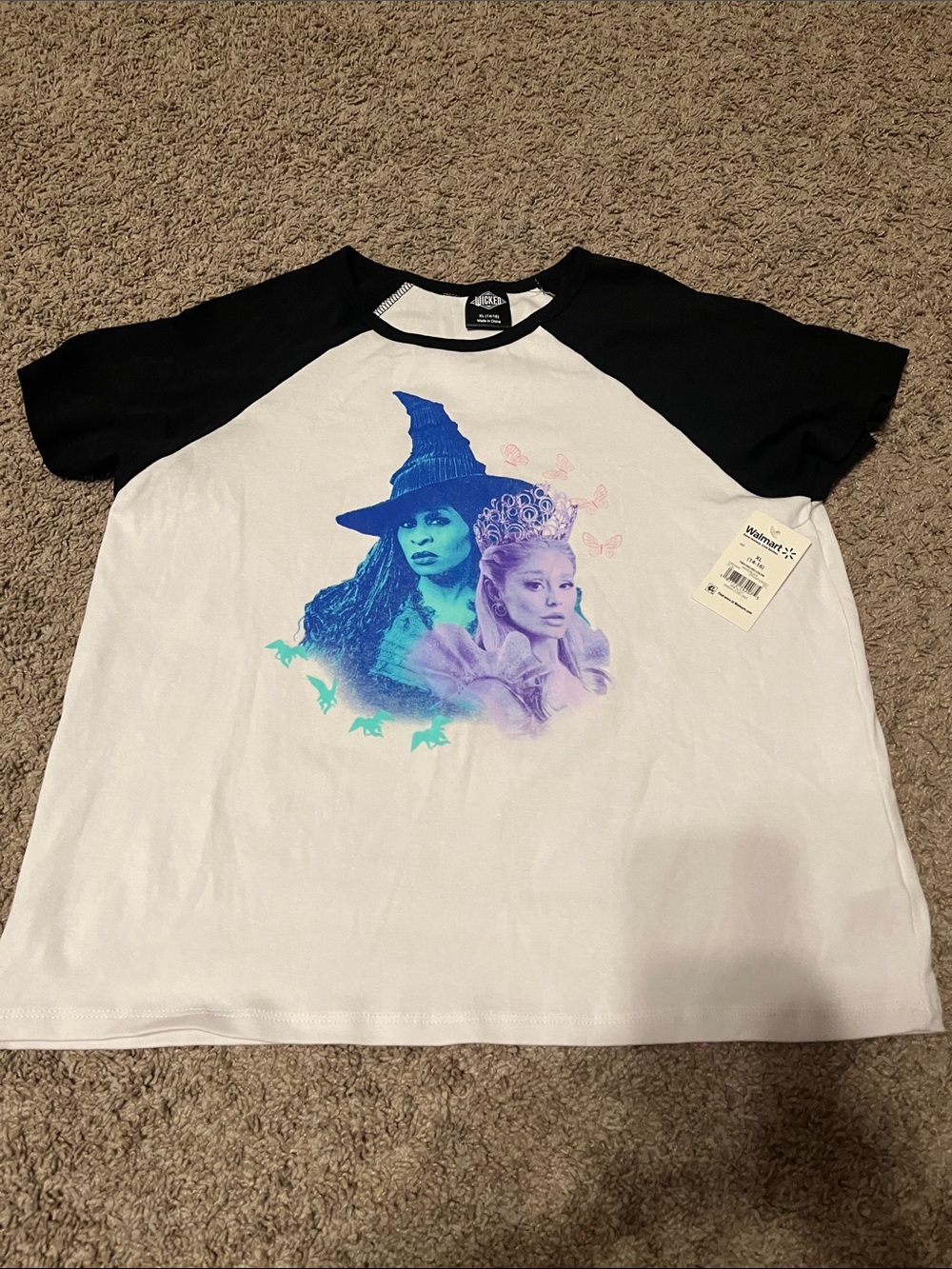 Girls' Black & White Wicked Graphic Tee